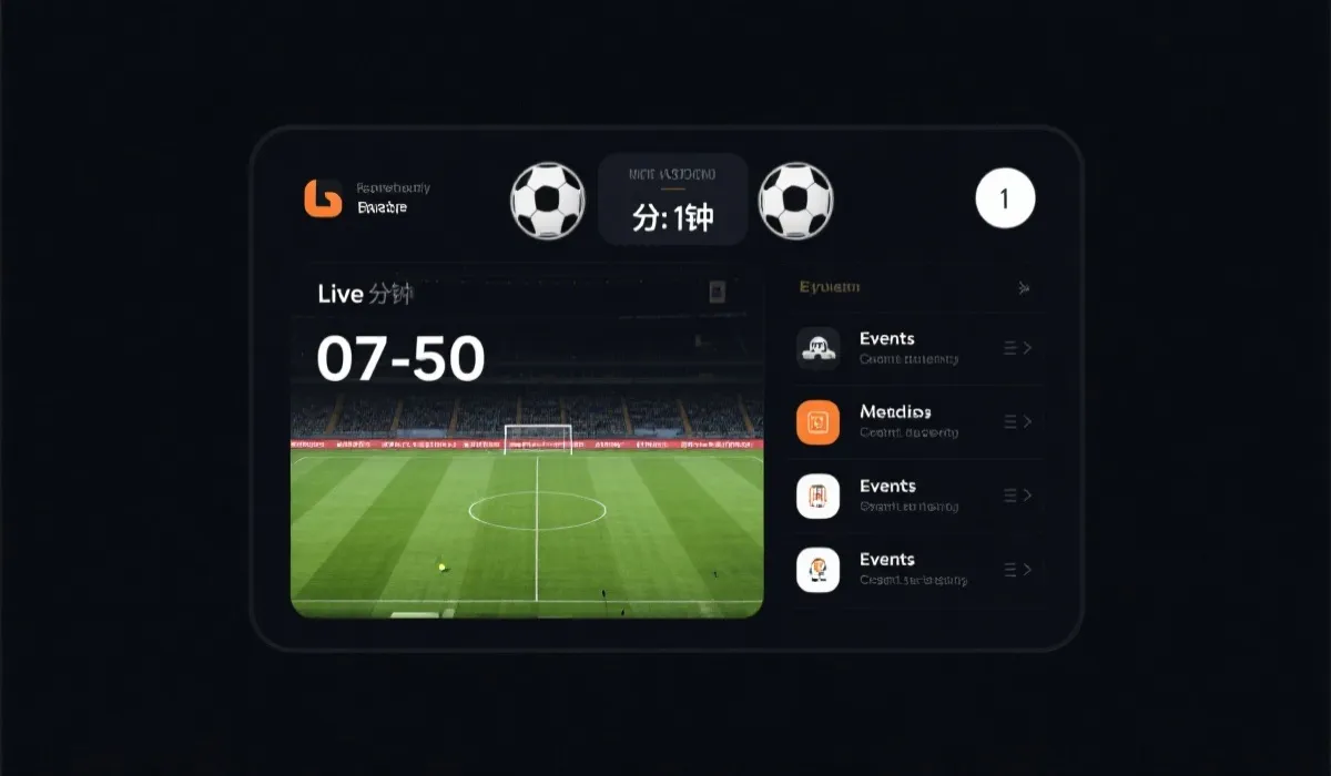 实时比分与事件列表示意图